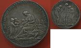 Médailles JETON EN ARGENT ÉPOQUE LOUIS XV LA BONNE MÈRE ET LE BON PÈRE DE FAMILLE A/ MATERNUM PERTENIANT GAUDIA PECUIS A L'EXERGUE LA BONNE MÈRE -