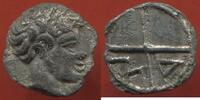 Antike Münzen OBOLE DE MARSEILLE EN ARGENT A/ TÊTE D'APOLLON A DROITE R/ ROUE A A RAYONS MA POIDS 0.73g LOT Z4 -