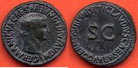 Antike Münzen AS GERMANICUS FILS DE NERO CLAUDIUS ET D'ANTONIA 15 AV JC AS A/ GERMANICVS CAESAR TI AVG F DIVI AVG N SA TETE NUE A DROITE R/ TI -