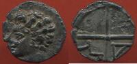 Antike Münzen OBOLE MONNAIE GAULOISE DE MARSEILLE MÉTAL ARGENT A/ TÊTE D'APOLLON A GAUCHE R/ ROUE MA POIDS 0.51g N°A6 -