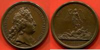 Médailles MEDAILLE LOUIS XIV 1643-1715 EN BRONZE BATAILLE DU TER 1694 A/ BUSTE DU ROI A DROITE GRAVEUR MAUGER POIDS 32.8g ET 40mm / N° CATALOGUE -