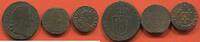 Lots DOUBLE TOURNOIS LOT DE 3 MONNAIES EN BRONZES LOUIS XIII AU BUSTE ENFANTIN 1619 G ATELIER POITIERS, LOUIS XIV LIARD DE FRANCE AU BUSTE AGE 1698 -