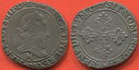 Französische Königliche Münzen 1589 FRANC HENRI III 1574- D'ARGENT AU COL FRAISE 1579 M ATELIER TOULOUSE A/ HENRICVS.III.D.G.FRANC.ET.POL.REX.1579. BUSTE A DROITE DU ROI -