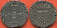 Französische Königliche Münzen QUART D’ÉCU EN ARGENT HENRI IV 1589-1610 3e TYPE AVEC CROIX AUX BRAS FLEURONNÉS DE FACE ANNÉE 1606 ATELIER K BORDEAUX A/ HENRICVS IIII D G FRAN ET N -