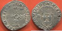 Französische Königliche Münzen QUART D’ÉCU EN ARGENT HENRI IV 1589-1610 3e TYPE AVEC CROIX AUX BRAS FLEURONNÉS DE FACE ANNÉE 1608 ATELIER K BORDEAUX A/ HENRICVS IIII D G FRAN ET N -