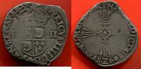 Französische Königliche Münzen QUART D’ÉCU HENRI IV 1589-1610 DU DAUPHINE EN ARGENT A/ HENRICVS IIII D G FRAN ET NAV REX ÉCU COURONNE, ECARTELE DE FRANCE-DAUPHINE, ACCOS -