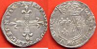 Französische Königliche Münzen QUART D’ÉCU HENRI IV 1589-1610 DE NAVARRE A/ HENRICVS 4 D G FRANC ET NAVAR REX CROIX FLEUDELISEE R/GRATIA DEI SVM ID QSVM ÉCU COURONNE,PAR -