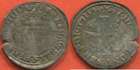 Französische Königliche Münzen DOUZAIN HENRI IV 1589-1610 AUX 2H, 2e TYPE AVEC REVERS AUX 2 COURONNELLES ET 2 LIS ANNÉE 1591 ATELIER F ANGERS MÉTAL BILLON, POIDS 2.1 -