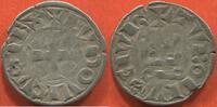 Französische Königliche Münzen DENIER LOUIS IX 1226-1270 TOURNOIS EN BILLON A/ LUDOVICVS REX, CROIX. R/ TVRONVS CIVIS, CHATEL TOURNOIS. POIDS 0.88g ETAT TB/TTB / N -
