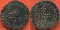 Französische Königliche Münzen CHARLES IV 1322-1328 DOUBLE PARISIS 3e ÉMISSION VARIÉTÉ AVEC UN POINT SOUS LA COURONNE AU LIEU D'UN ANNELET MÉTAL BILLON POIDS 1 -