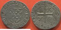 Französische Königliche Münzen BLANC CHARLES VI 1380-1422 DIT GUENAR 1e ÉMISSION 11 MARS 1385 POINT 9e ATELIER LA ROCHELLE A/ KAROLVS FRANCORV REX ÉCU DE FRANCE R/ -