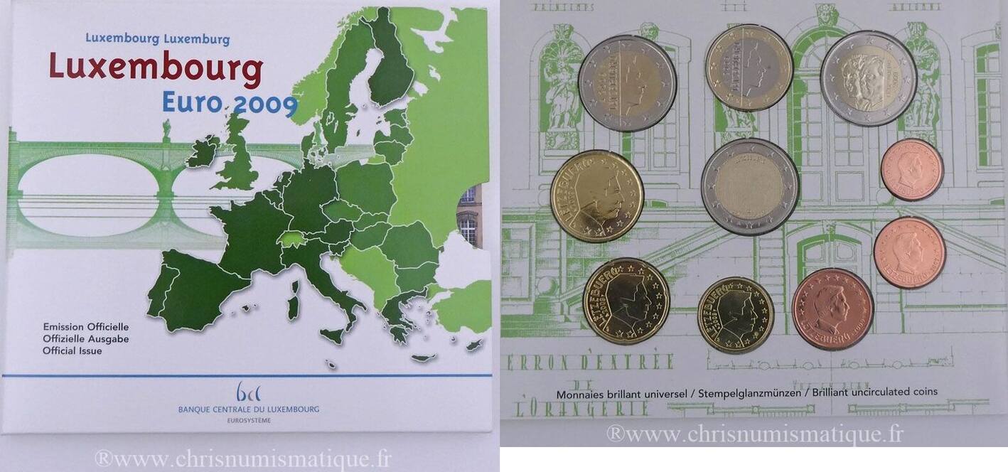 Coffret Euro Luxembourg 2003 – 8 Pièces + 4 Timbres, Série Complète