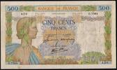 500 Francs la Paix 500 Francs FRANCE - La Paix 7.1.1943, O.7564, F : 32/44 - TB+ -