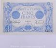 5 Francs Bleu type 1905 5 Francs 2312 Bleu 5.6.1913, X.2312/346, SUP vz 253,00 EUR  zzgl. 7,00 EUR Versand