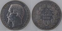 2 Francs 2 Francs Napoléon III 1856 BB, KM# 780.2, TTB Nettoyée -