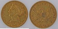 Etats-Unis d'Am&eacute;rique (USA) 5 Dollars 1847 U.S.A, Etats-Unis d'Am&eacute;rique  1312,50 EUR  zzgl. 15,00 EUR Versand