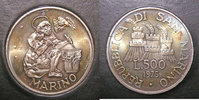 Saint Marin 500 Lire Monnaie étrangère, Saint marin, San Marino 1975, en coffret d'origine, KM# 48 -