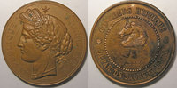 Médailles XIXème Siècle bronze Médaille Hippique, Saône et Loire, Signé: Oudiné, diamètre: 50mm -