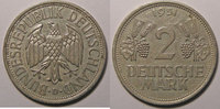 Deutschland 2 Mark Monnaie étrangère, Allemagne, Germany 1951 D,TTB/TTB+, AKS# 110 -