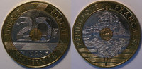 20 Francs France, Mt St-Michel, 20 Francs 1999 SPL+, KM# 1008.2