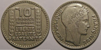 10 Francs Monnaie française, Turin, 10 francs 1946 B Rameaux longs, TTB,