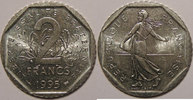 2 Francs Monnaie française, Semeuse, 2 Francs 1995 SUP/SUP+, KM# 942.1