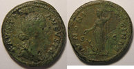 FAUSTINE JUNIOR (épouse de Marc-Aurèle) As Empire romain, Faustina junior, As, R/ IVNONI REGINA SC, 13.46 Grs, TB+ -