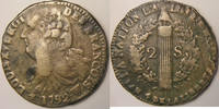 2 Sols Contitution (François) 2 Sols France Arras, TB, Gad:25 -