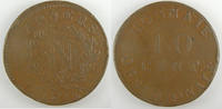10 Centimes 10 Cent Napoléon Ier 1814 W, TB+, KM#5.4 -