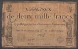 Assignats 2000 Francs France, Assignat de Série: 5225, TB+ -