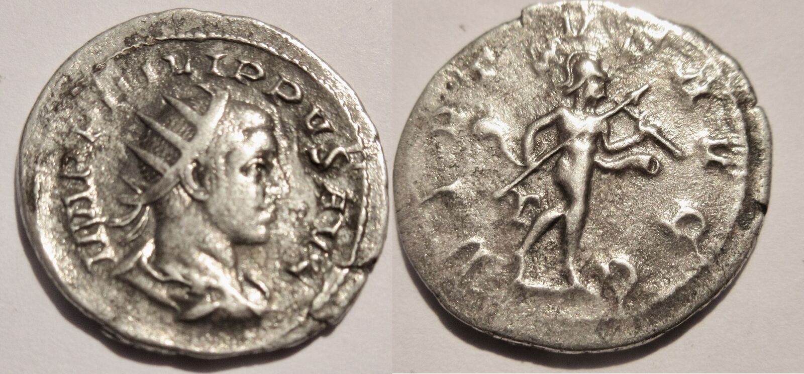 Rom 248 n. Chr. Antoninian von Philippus II. (Junior) als Augustus