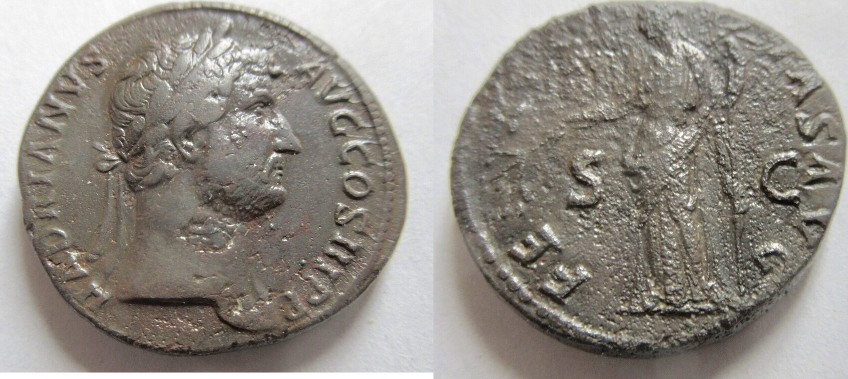 Rom 134-138 n. Chr. Sesterz von Hadrianus Rs. Felicitas n. links