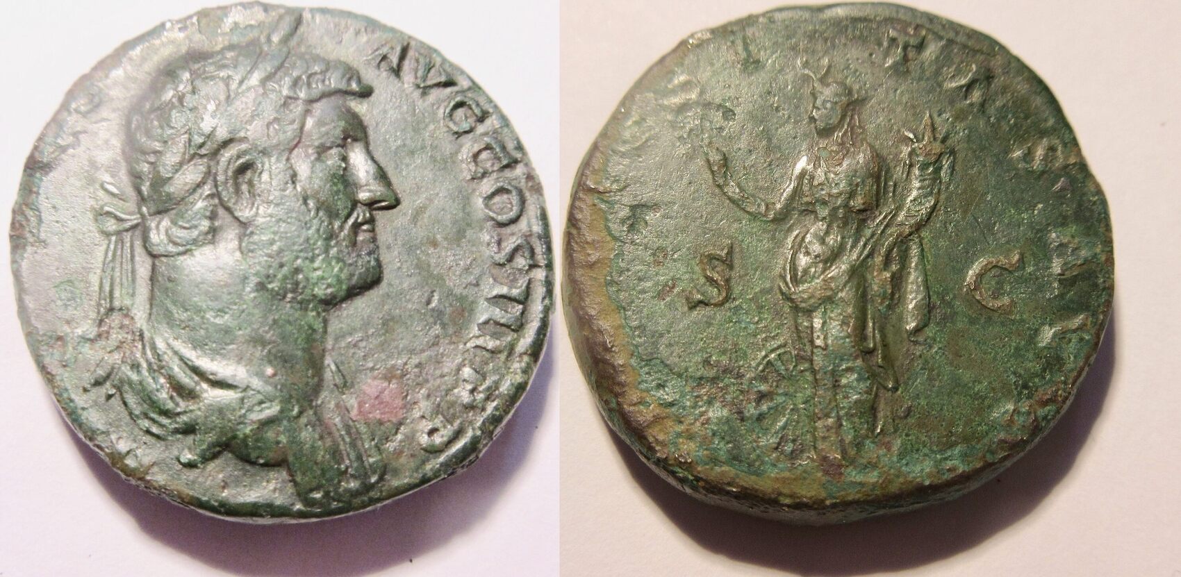 Rom 134-138 n. Chr. Sesterz von Hadrianus Rs. Felicitas n. links