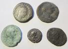 Rom Asse/Denar/Provinz Lot von 5 Münzen: Asse, Denar, Antoninian und Provinzbronze -