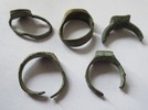 Griechenland-Rom Fingerringe aus Bronze Konvolut antike Fingerringe aus Bronze, teils mit Dekor 2.v.-3. Jhd. n Chr.