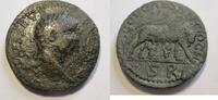 Rom Ae-30 (Großbronze) Ae-30 Severus Alexander aus Antiochia in Pisidien Rs. Wölfin mit Zwillingen -