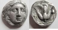 Griechenland Tetradrachme Tetradrachme von Rhodos (Karische Inseln) Rs. Rose mit Trieben -