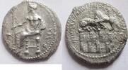 Griechenland Stater Stater von Tarsos in Kilikien Rs. Löwe reißt Stier auf Stadtmauer -