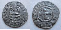 Kreuzfahrer: Athen Denier (Denar) Kreuzfahrer: Silber-Denier von Guido II. (Herzogtum Athen) Rs. Fußkreuz -