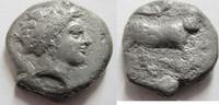 Griechenland Didrachme Didrachme von Neapolis in Kampanien Rs. menschenköpfiger Stier n. rechts -