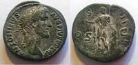 Rom Sesterz Sesterz von Antoninus Pius Rs. Kaiser von vorn stehend -