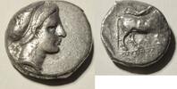 Griechenland Didrachme Didrachme von Neapolis in Kampanien Rs. menschenköpfiger Stier n. rechts -