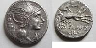 Römische Republik Denar Denar der Römische Republik L. FLAMINIUS CHILO Rs. Viktoria in Biga -