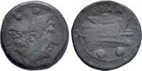 Roman Republican - Rome AE Sextans 217-215 BC - Anonymous - aVF 100,00 EUR  zzgl. 8,00 EUR Versand