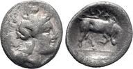 Greek - Lucania AR Triobol c. 350-300 BC -Thourioi - aVF 50,00 EUR  zzgl. 8,00 EUR Versand