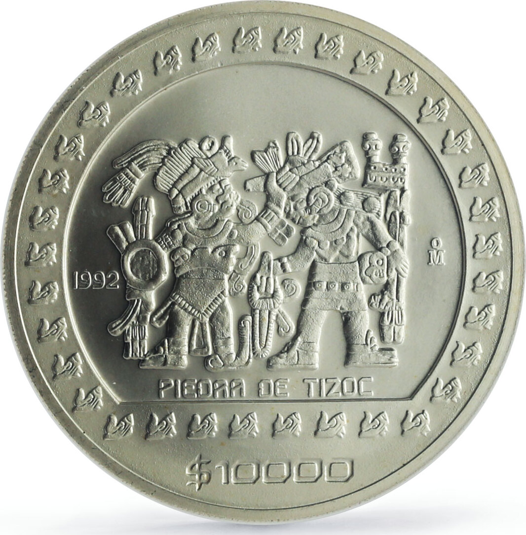 Mexico 10000 Pesos Precolombina Piedra De Tizoc MS67 NGC Silver Coin mexico-10000-pesos-precolombina-piedra-de-tizoc-ms67-ngc-silver-coin