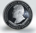 Turkmenistan 500 manat Mohammad Bairam Khan Turkmen silver coin 2001 PP