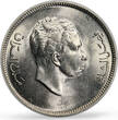 Iraq 100 fils Faisal II Coinage Coat of Arms Genuine 95 PCGS silver coin 1953 unz