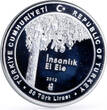 Turkey 50 lira Turkish Olympics 100th Anniversary Tree proof silver coin 2012 PP