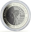 Kazakhstan 500 tenge Soyuz Apollo Mission Space proof silver coin 2009 PP